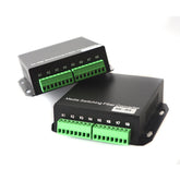 8 channel Contact closure Fiber converters a set- SC Singlemode Fiber up to 20Km, Multimode 500M for Door Open and Door Close,Entry Access Control,Alarm System and More